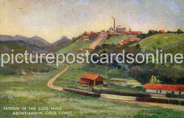 EXTERIOR OF THE GOLD MINE ABONTIAKOON GOLD COAST OLD COLOUR POSTCARD GHANA AFRICA TUCK - Ghana - Gold Coast