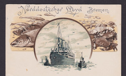 Litho Ansichtskarte Bremen Marine Seefahrt Schifffahrt Dampfer Aller N New York - Unclassified