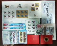 China 2021 Year Full Set 7 Mini-pane+1 Booklet OX , Plane, Rose ,Stadium Etc (**) - Nuevos