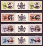 Tonga 1985 Queen Mother As A Young Girl Guide Specimen Strips - Tonga (1970-...)