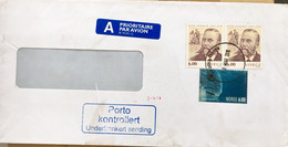 NORWAY 2016, PORTO KONTROLLERT UNDERFRANKERT  SENDING,POSTAGE CONTROLLED UNDERFRANKED SHIPPING - Covers & Documents