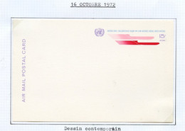 NU New York - Vereinte Nationen Entier Postal 1972 Y&T N°EPPA1972-02 - Michel N°GZSF1972-02 *** - 15c Avion Stylisé - Covers & Documents