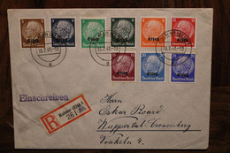 Allemagne France 1941 Alsace Elsass Einschreiben Kolmar Wuppertal  Els 1 Cover Deutsches Reich DR Reco Colmar - Oorlog 1939-45