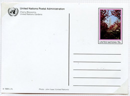 NU New York - Vereinte Nationen Entier Postal 1989 Y&T N°EP1989-02 - Michel N°GZS1989-02 *** - 15c Cerisiers En Fleurs - Covers & Documents