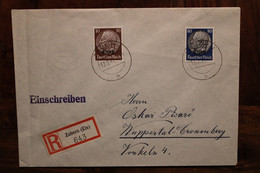 Allemagne France 1941 Alsace Elsass Einschreiben Zabern Saverne Wuppertal Cover Deutsches Reich DR Reco - Guerra De 1939-45