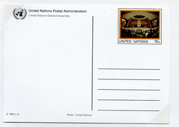 NU New York - Vereinte Nationen Entier Postal 1989 Y&T N°EP1989-05 - Michel N°GZS1989-05 *** - 15c Assemblée Générale - Lettres & Documents