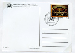 NU New York - Vereinte Nationen Entier Postal 1989 Y&T N°EP1989-05 - Michel N°GZS1989-05 (o) - 15c Assemblée Générale - Covers & Documents