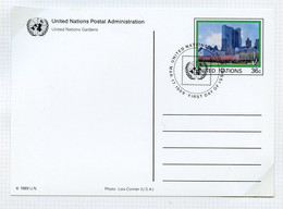 NU New York - Vereinte Nationen Entier Postal 1989 Y&T N°EP1989-06 - Michel N°GZS1989-06 (o) - 15c Bâtiment De L'ONU - Lettres & Documents
