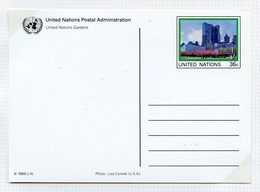 NU New York - Vereinte Nationen Entier Postal 1989 Y&T N°EP1989-06 - Michel N°GZS1989-06 *** - 15c Bâtiment De L'ONU - Covers & Documents