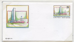 NU New York - Vereinte Nationen Entier Postal 1989 Y&T N°PAP1989-11 - Michel N°GZS1989-11 *** - 25c  Bâtiment De L'ONU - Covers & Documents