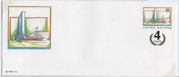 NU New York - Vereinte Nationen Entier Postal 1989 Y&T N°PAP1989-12a - Michel N°GZS1989-12a *** - 25c  Bâtiment De L'ONU - Brieven En Documenten