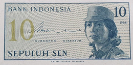 Banknotes UNC - SC Billete Banco INDONESIA - 10 Sen, 1964 Sin Cursar - Indonésie