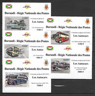 Burundi 2012 Buses - 5 IMPERFORATE  MS MNH - 2010-2019: Nieuw/plakker