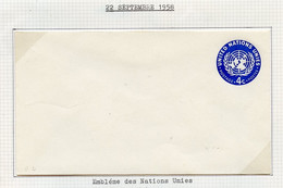 NU New York - Vereinte Nationen Entier Postal 1958 Y&T N°PAP1958-02 - Michel N°GZS1958-02 *** - 4c Emblème De L'ONU - Covers & Documents