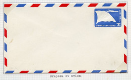 NU New York - Vereinte Nationen Entier Postal 1959 Y&T N°PAPPA1959-02 - Michel N°GZSF1959-02 *** - 7c Avion Et Drapeau - Cartas & Documentos