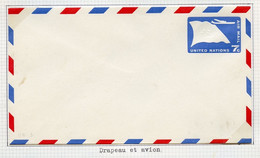 NU New York - Vereinte Nationen Entier Postal 1959 Y&T N°PAPPA1959-02 - Michel N°GZSF1959-02 *** - 7c Avion Et Drapeau - Covers & Documents