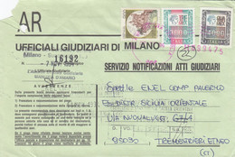 ATTI GIUDIZIARI  /  Cover _ Lettera  - Alti Valori  Lire 4000 + 3000 + 900 _ 1994 - 1991-00: Storia Postale