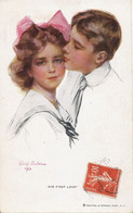 Art Card Philip Boileau 1911 Couple First Love  Kissing - Boileau, Philip