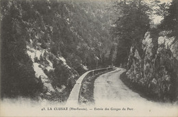 CPA  LA CLUSAZ -  Entrée Des Gorges Du Parc   - Rare -  Bon état  - 247 - La Clusaz