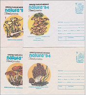 ROUMANIE Champignons, Champignon, Funghi, Setas. Série 4 Entiers Postaux LUNA PADURII 1994 - Mushrooms