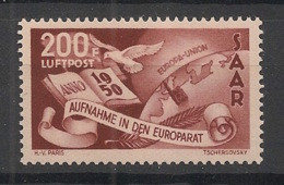 Saar - 1950 - Poste Aérienne PA N°Yv. 13 - Conseil De L'Europe - Neuf Luxe ** / MNH / Postfrisch - Airmail