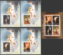 I151 ! VERY LIMITED STOCK IMPERF 2004 ART PAINTINGS LUIS RICARDO FALERO NUDES 4BL+1KB MNH - Nudes