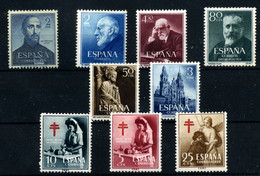 España Nº 1118/23, 1130/31, 1142. Año 1952-54 - 1951-60 Nuovi