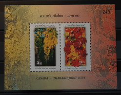 2003 - Thailand - MNH - Flowers - Souvenir Sheet  Of 2 Stamps - Thaïlande