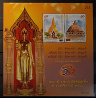 2015 - Thailand - MNH - Temples - Souvenir Sheet Of 2 Stamps - Thaïlande