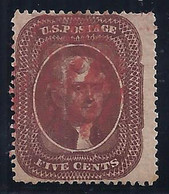 ESTADOS UNIDOS 1857/60 - Yvert #12 - VFU (red Cancellation) - Neufs