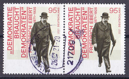 # (3589) BRD 2021 Demokratie Braucht Demokraten Friedrich Ebert O/used (A-1-48) - Used Stamps