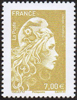 France N° 5534 ** Marianne L'Engagée Le 7.00€ Ocre Du Feuillet Affiche - Unused Stamps