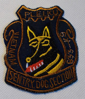 Ecusson/patch - USAF Vietnam - 633rd K9 - Pleiku - Sentry Dog Section - Ecussons Tissu