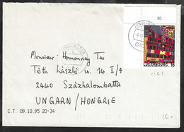 LUSSEMBURGO - 1995 - CITTA' DELLA CULTURA EUROPEA ISOLATO SU BUSTA GRANDE PER UNGHERIA - Briefe U. Dokumente