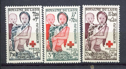 LAOS - Yv. N° 25 à 27  *   Croix-Rouge  Cote 11  Euro BE  2 Scans - Laos