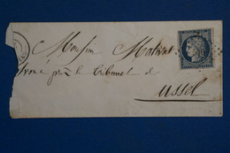 AL14  FRANCE  LETTRE   1850 BRIVES   POUR  USSEL  + N°4 +VOISIN    +AFFRANCH. INTERESSANT - 1849-1850 Cérès