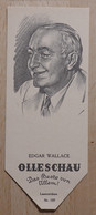 Edgar Wallace Erzähler Hollywood - 189 - Olleschau Lesezeichen Bookmark Signet Marque Page Portrait - Bookmarks