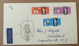 UNGARN HUNGARY  FDC 1961   Air To Germany #cover5462 - Briefe U. Dokumente