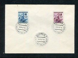 Boehmen Und Maehren / 1942 / Mi. 111/112 Auf Blancobrief, SSt. BUDWEIS (Nr. 107) (1/597) - Storia Postale