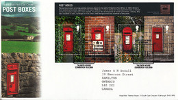 Great Britain 2009 FDC Sc #2679 Sheet Of 4 Post Boxes - 2001-2010. Decimale Uitgaven