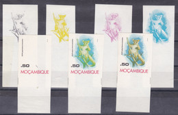 Delcampe - 1976 - Fauna De Moçambique - ANIMALS - Proofs - Nager