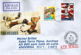 Kung Fu, Attempt To Become An Olympic Sport.KUNG FU MASCOTS,letter Sent To ANDORRA,with Local Arrival Postmark - Non Classés