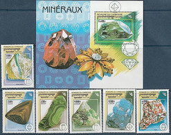 CAMBODGE Mineraux, Yvert N°1583/88+BF 147 ** MNH, Neuf Sans Charniere - Mineralien