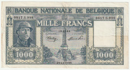 Banque Nationale De Belgique - Mille Francs 18/12/44 - N° 0817.S.998 - 1000 Francs  (très Rare) 20417998 - [ 9] Collezioni