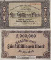 Saxony Rosenbg: SAX17 Länderbanknote Saxony Used (III) 1923 5 Million. Mark - 5 Millionen Mark