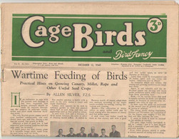 Montreal CAGE BIRDS And Bird Fancy/Official Bulletin/Montreal CANARY And CAGE BIRD Association/1940          VPN375 - Animaux