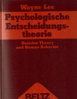 Psychologische Entscheidungstheorie. Eine Einführung - Psicología