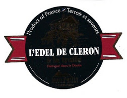 étiquette Fromage L'edel De Cleron à La Truffe  Fabriqué Dans Le Doubs 25 Jean Perrin Cléron 25  Vaches - Käse