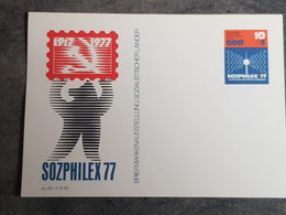 DDR P 82 Briefmarkenausstellung "SOZPHILEX'77 - Cartes Postales - Neuves