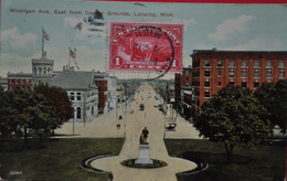 Lansing : Michigan Avenue East From Capitol Grounds - Lansing